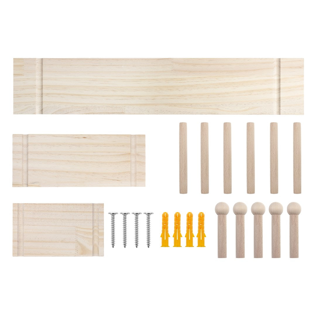 DREWNIANA TABLICA ORGANIZER, KOLOR JASNE DREWNO, 60X80 CM, MAX. 20 KG